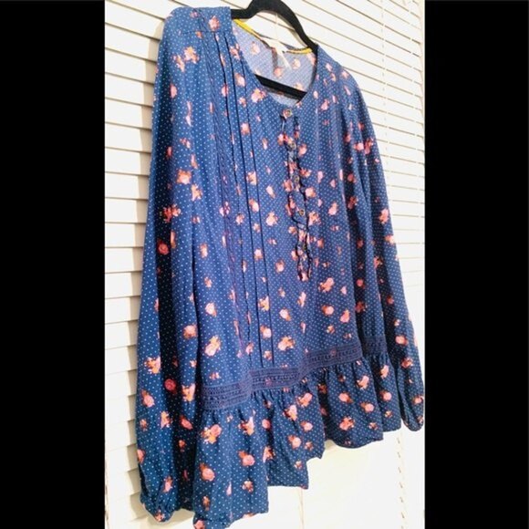 Matilda Jane Floral Print Blouse Top Long Sleeve Large - Picture 8 of 14